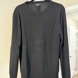 Quince Men's Crewneck Sweater in Black